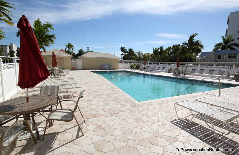 Vacation rental pool at Tri Power Resort Rentals.