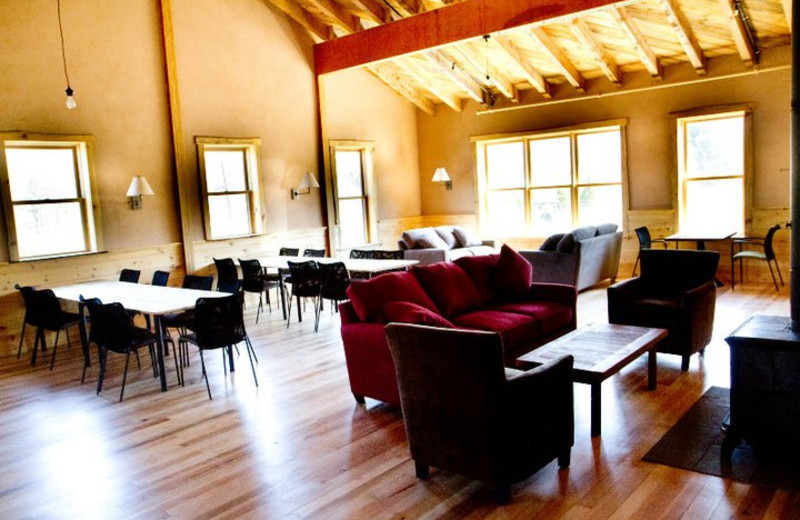 Eco-Lodge interior at Common Ground Center.