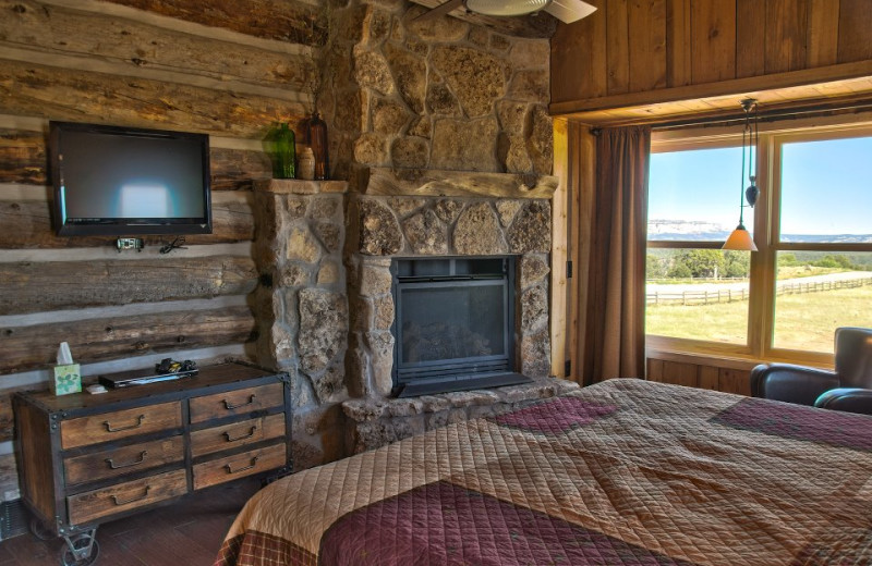 Cabin interior at Zion Mountain Ranch.