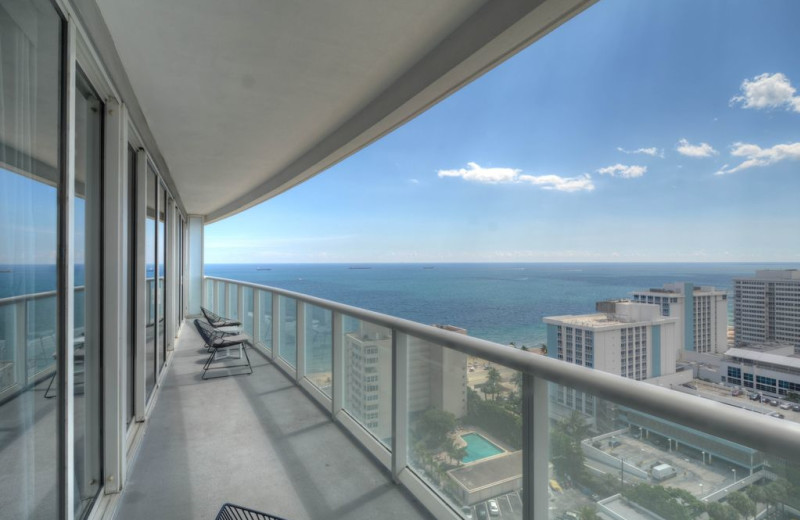 Rental balcony at Walker Vacation Rentals.