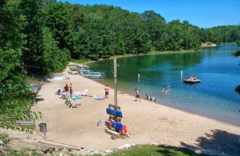 The beach at Mac's Landing Resort.