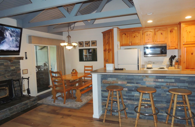 Rental kitchen at Seasons 4 Condominium Rentals.