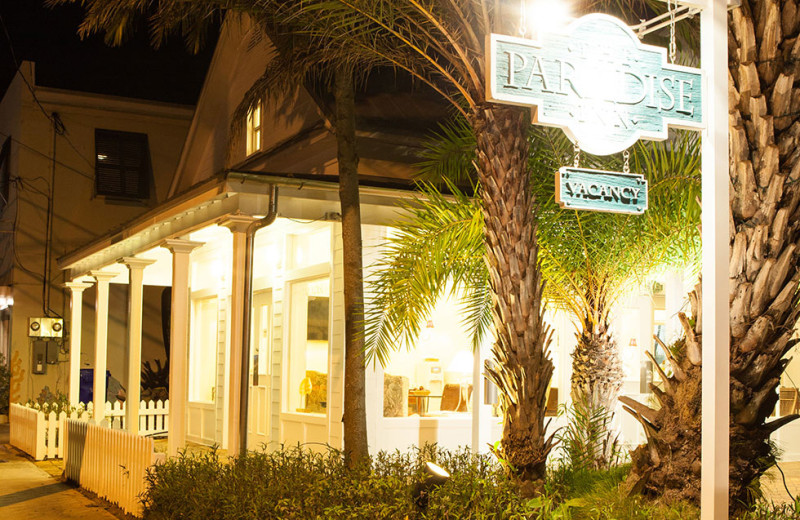 Exterior view of The Paradise Inn.