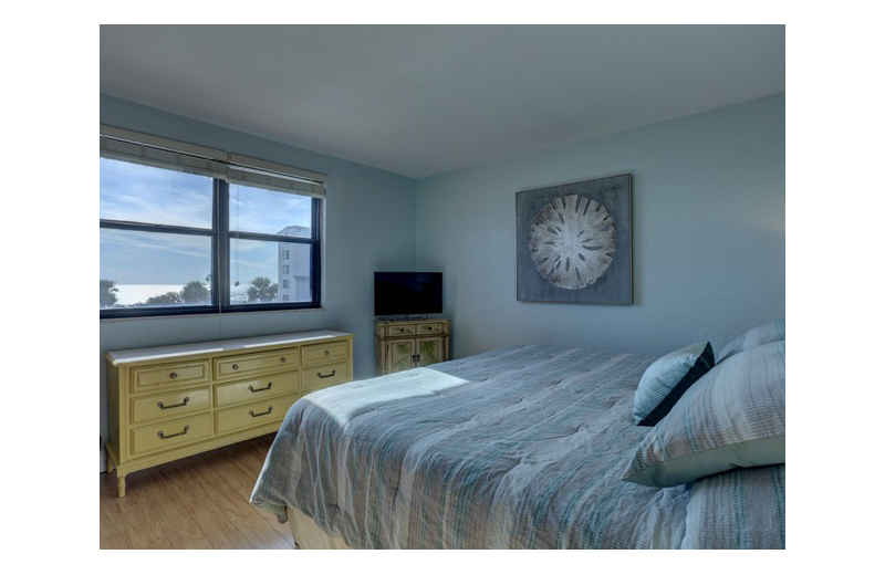 Guest bedroom at Gulf Winds Resort Condominiums.