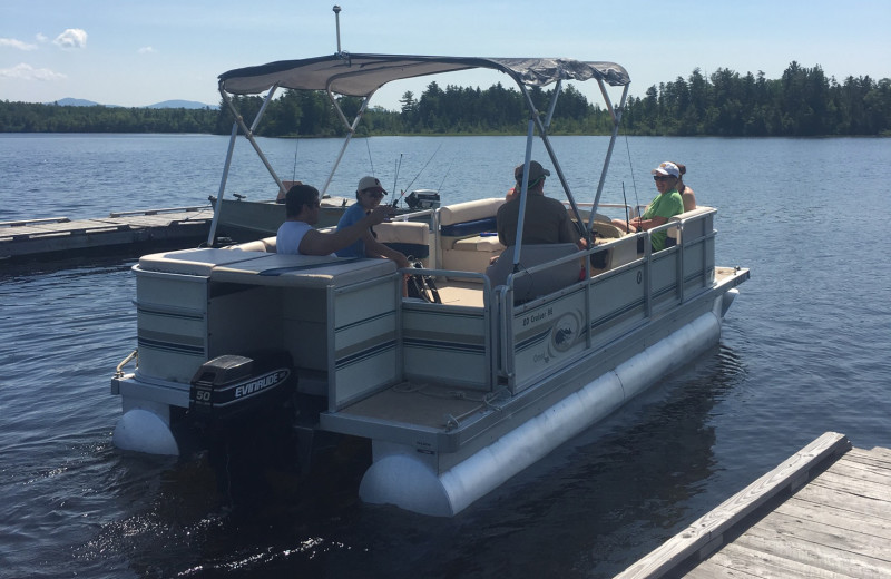 Pontoon at Wilsons on Moosehead Lake.