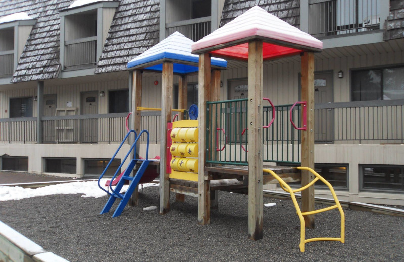 Children's playground at Tunnel Mountain Resort.