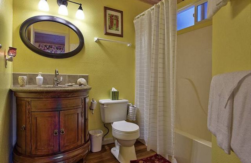 Vacation rental bathroom at Big Island Vacation Rentals.