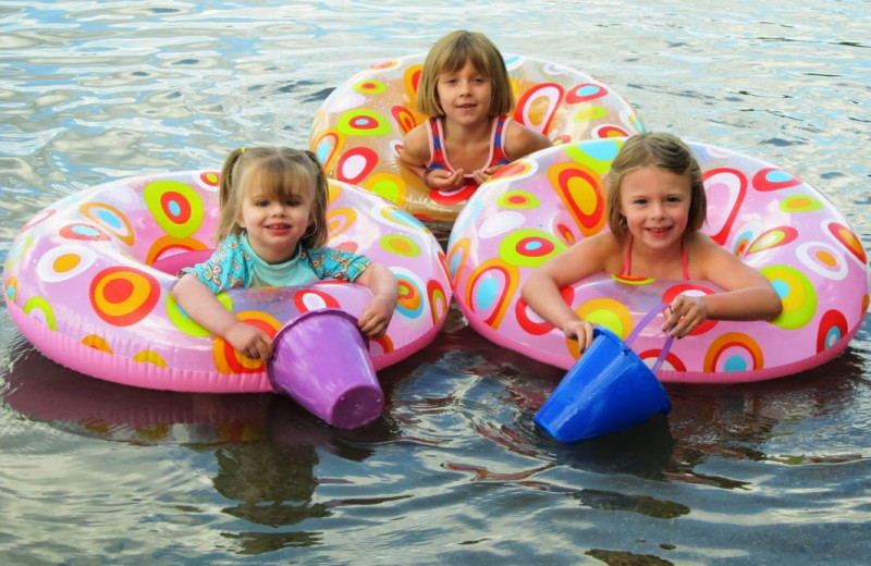 Swimming in the lake at Dickerson's Lake Florida Resort.