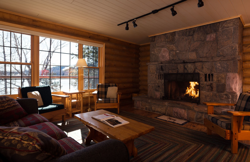 Guest living room at Cedar Grove Lodge.