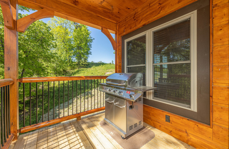 Deck at American Patriot Getaways - Smoky Mountain Chalet.