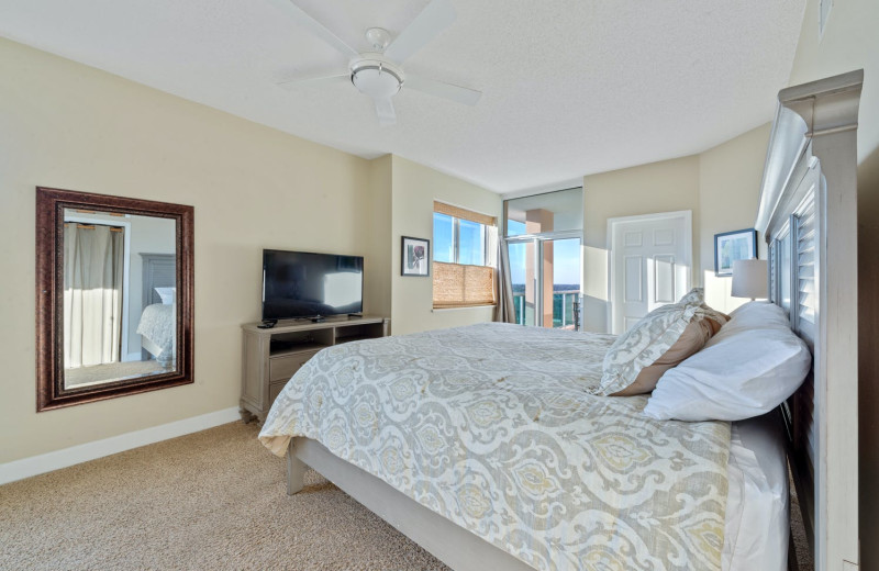Rental bedroom at Condo World.