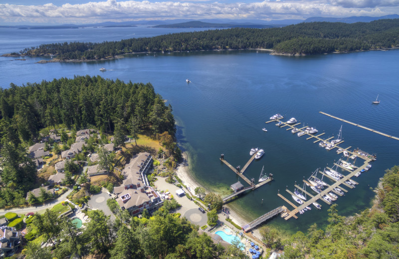 Aerial view of Poets Cove Resort & Spa.