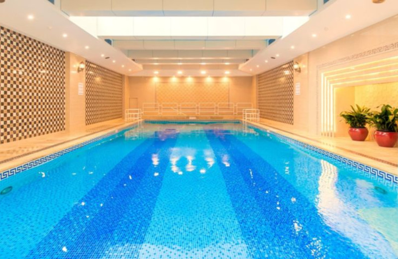 Indoor pool at Crowne Plaza Shanghai.