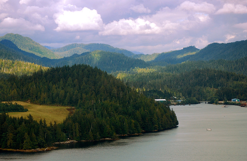 Mountains at portsman's Cove Lodge.