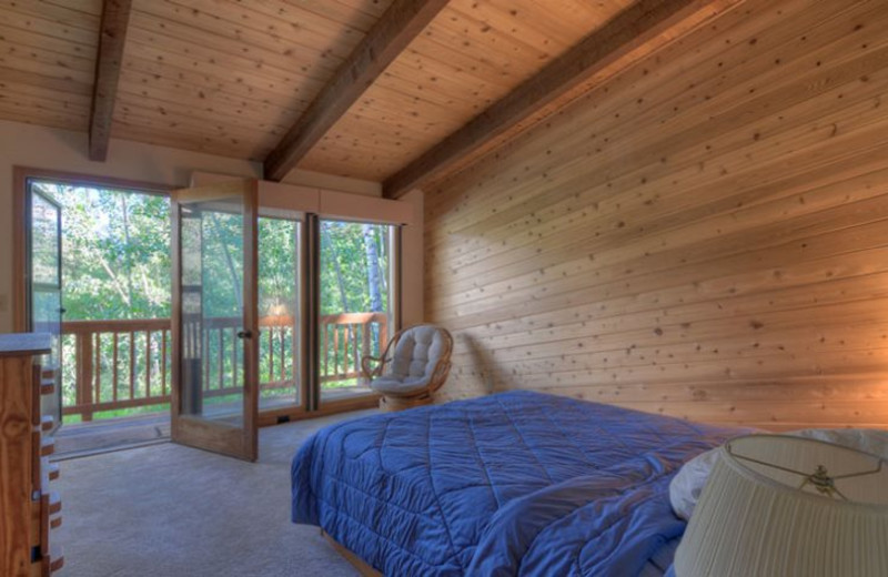 Rental bedroom at Hill Country Lake House.