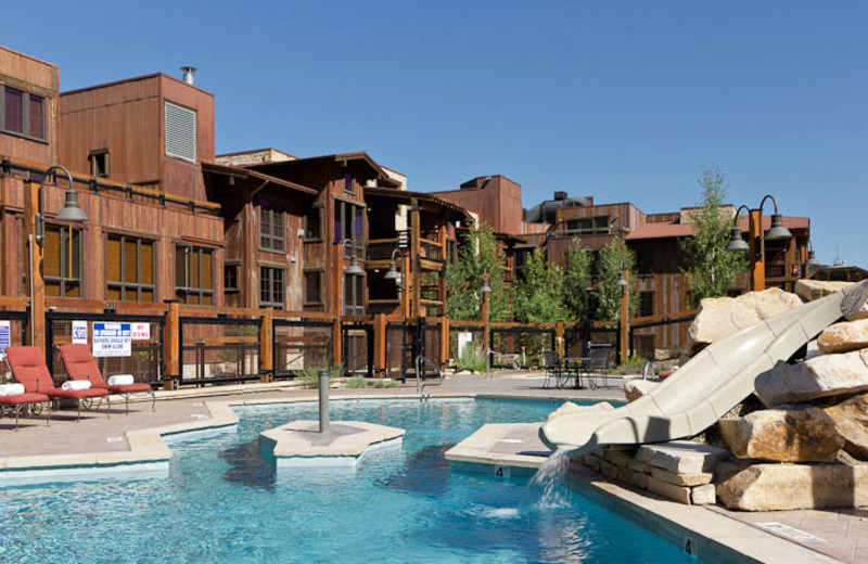 Outdoor pool at Silver Baron Lodge.