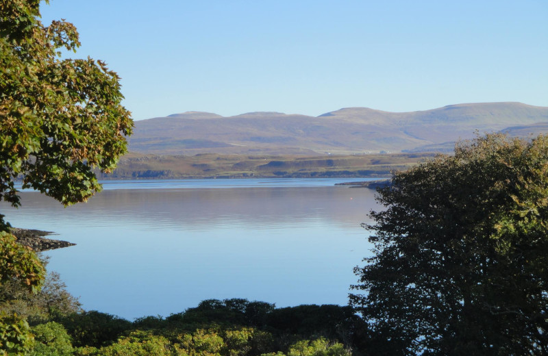 Lake view at Greshornish House Hotel.