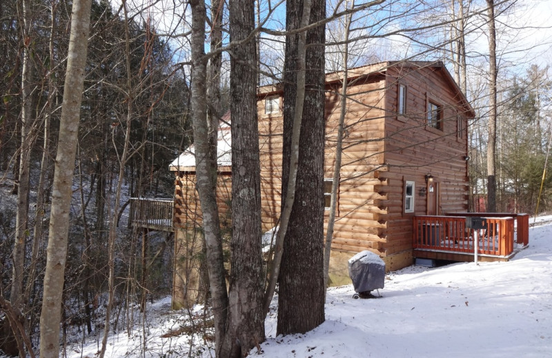 Cabin exterior at Scenic Cabin Rentals.