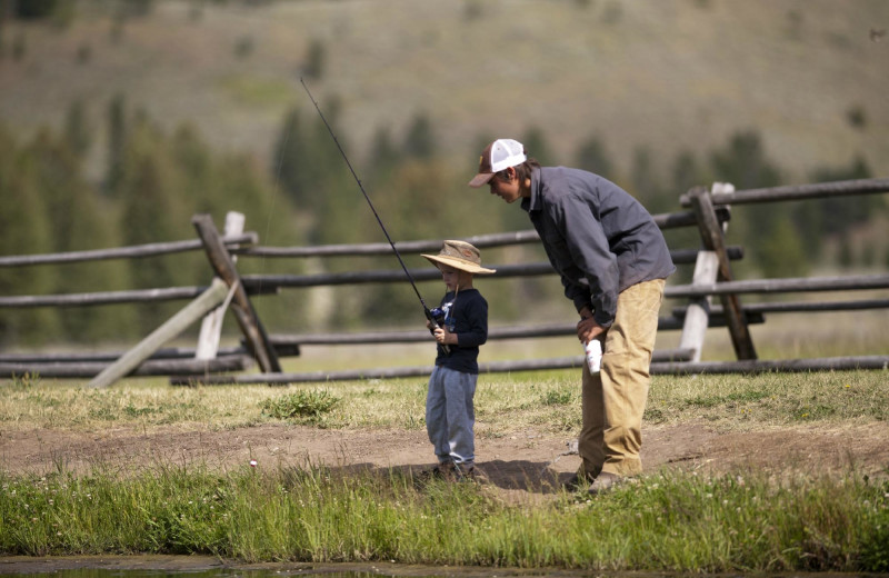 Fishing at 320 Guest Ranch.