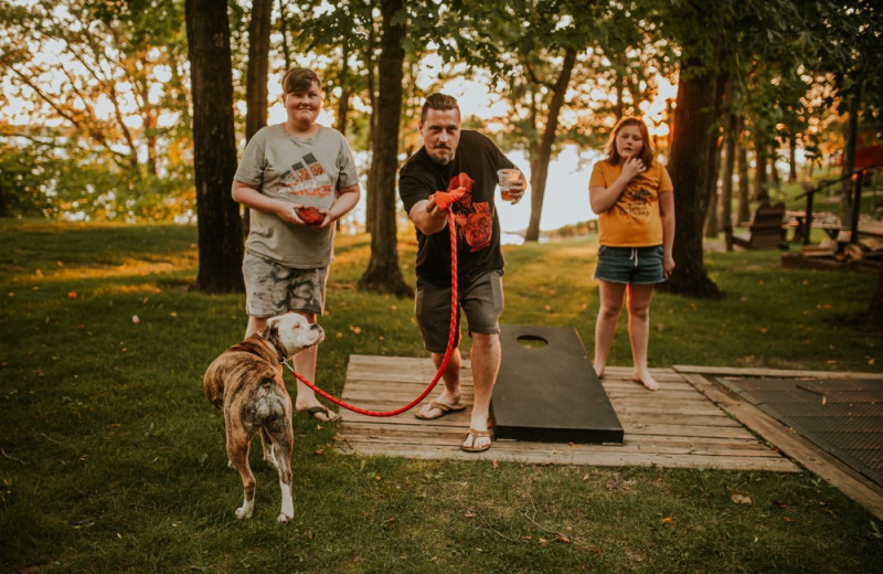 Bean bag toss at Kohl's Resort.