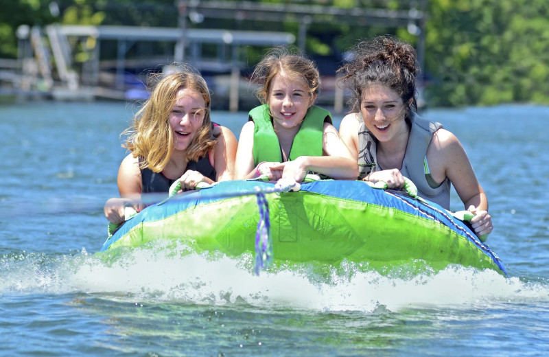 Tubing at Sand Lake Resort.