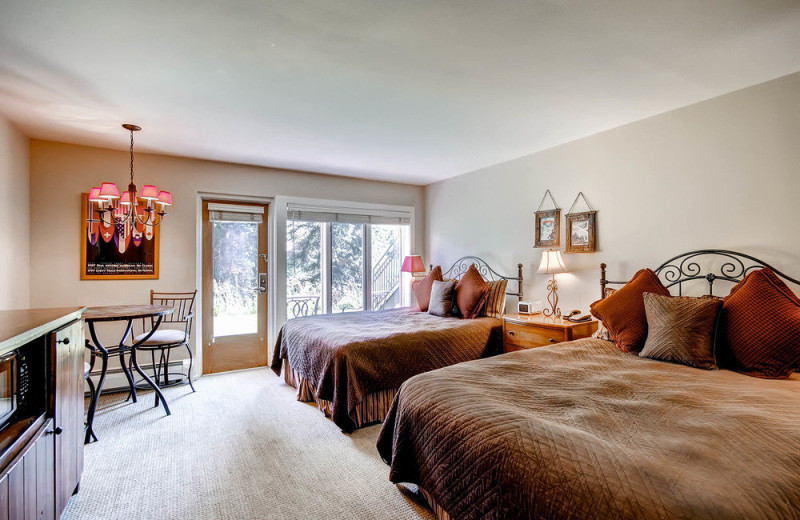 Rental bedroom at Lion Square Lodge.