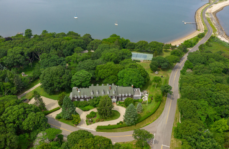 Aerial view of Ram's Head Inn.