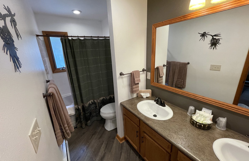 Guest bathroom at Aspen Winds.