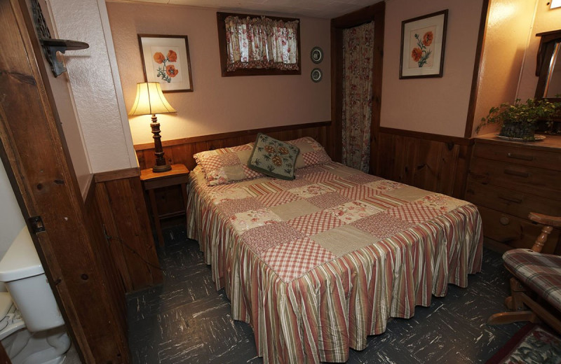 Lodge guest room at Cottage Place on Squam Lake.