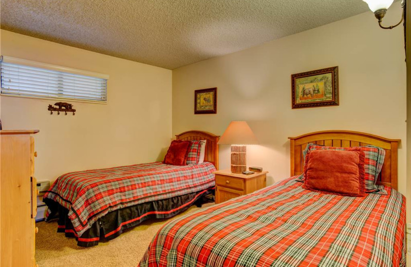 Rental bedroom at Alpine Ski Properties.