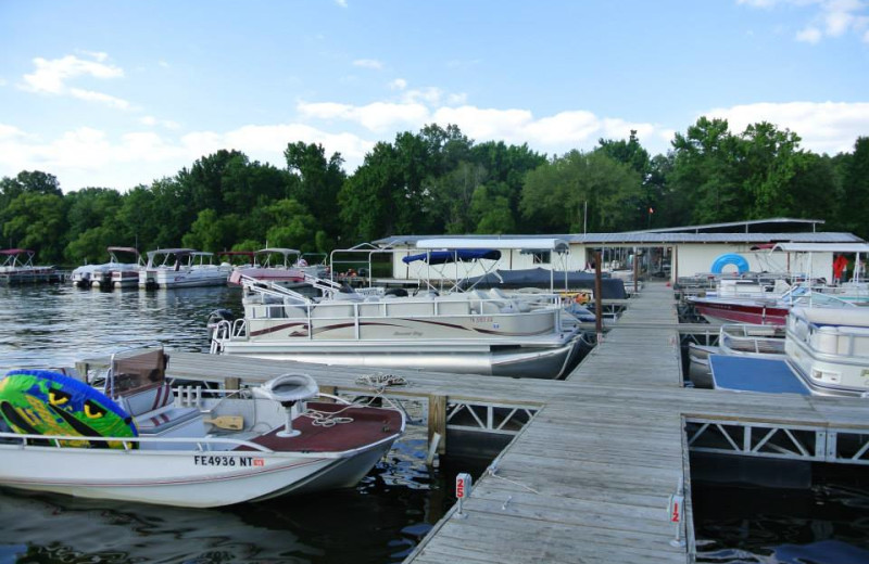 Dock at Mansard Island Resort & Marina.