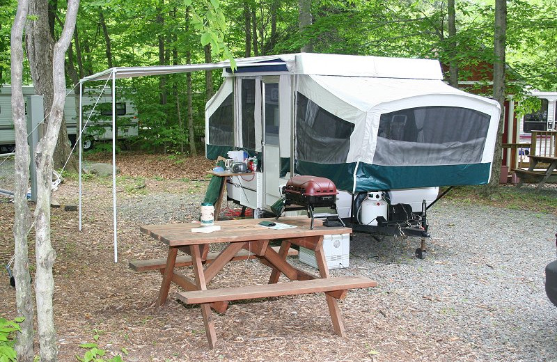 RV camping at Hemlock Campground & Cottages.