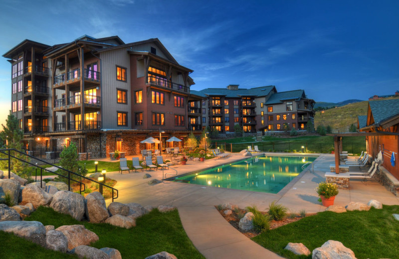 Outdoor pool at Trailhead Lodge.