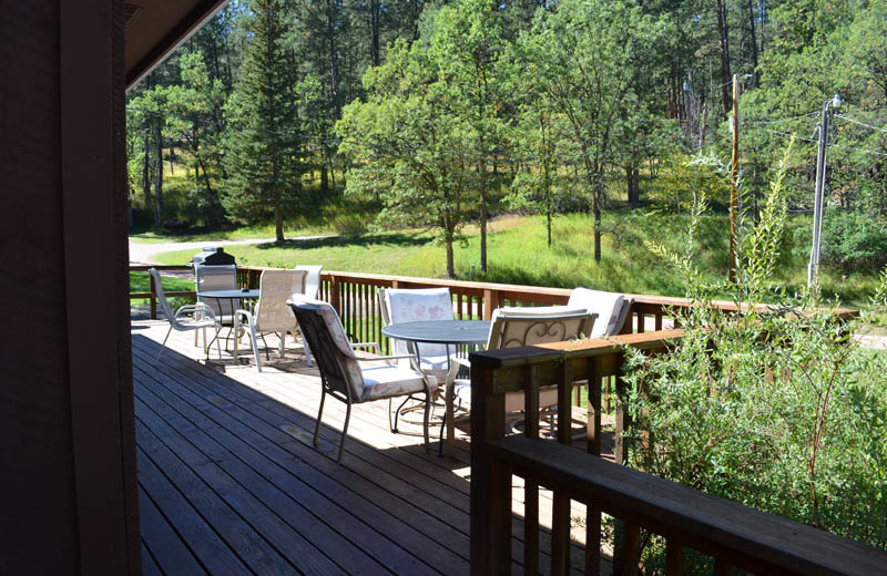 Cabin deck at Backroads Inn and Cabins.