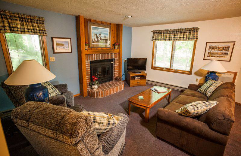 Guest living area at the Nordic Lodge.