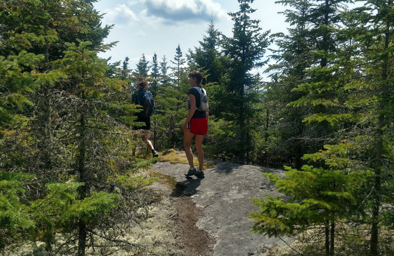 Hiking at Keene Valley Lodge.