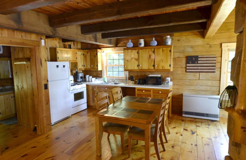 Cabin kitchen at The New England Inn & Lodge.