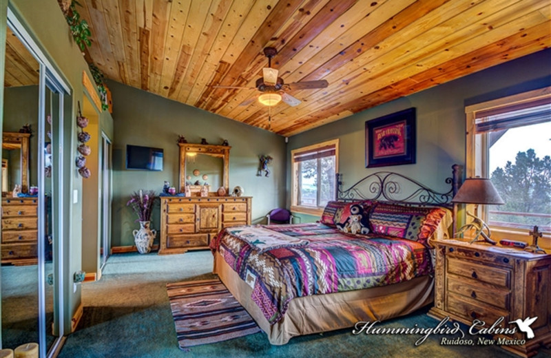 Master bedroom at Hummingbird Cabins - Bear Crossing Vacation Rental