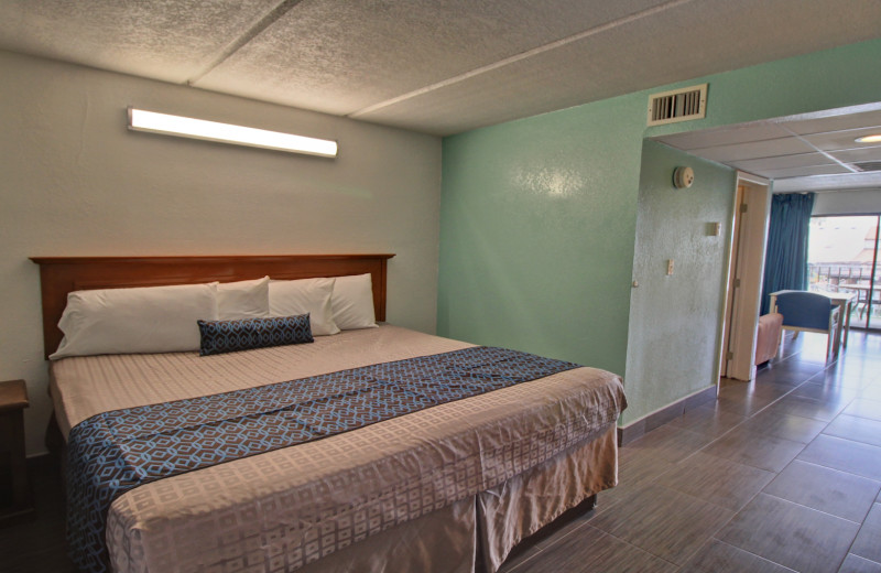 Guest room at WindWater Hotel & Resort.