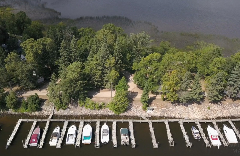 Aerial view of Adrian's Resort.