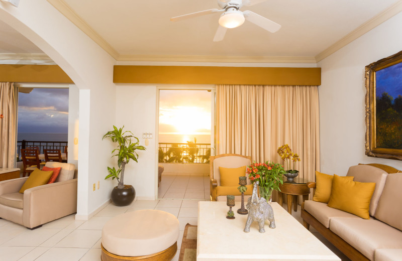 Rental living room at La Isla VR - Riviera Nayarit.