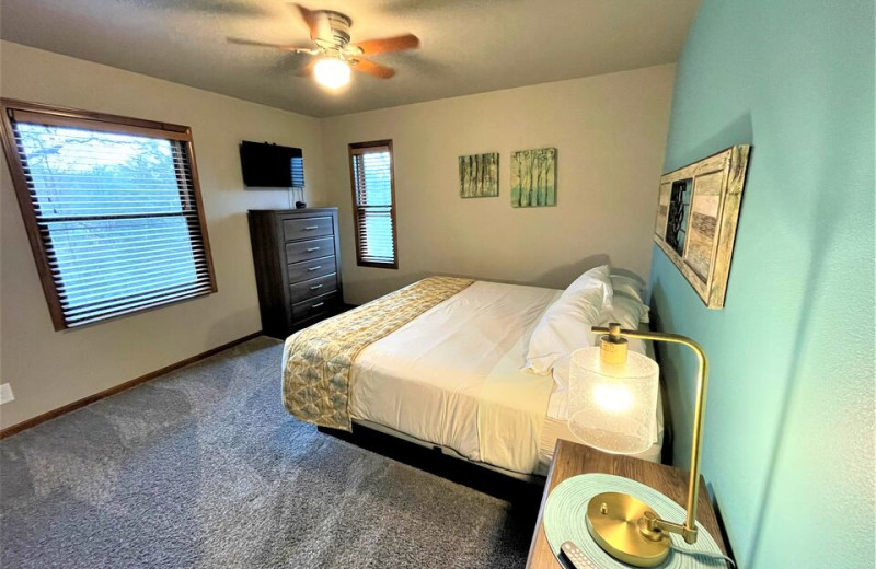 Rental bedroom at Spring Brook Vacation Home Rentals.