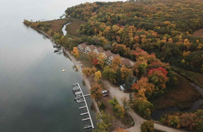 Aerial view of Bonnie Beach Resort.