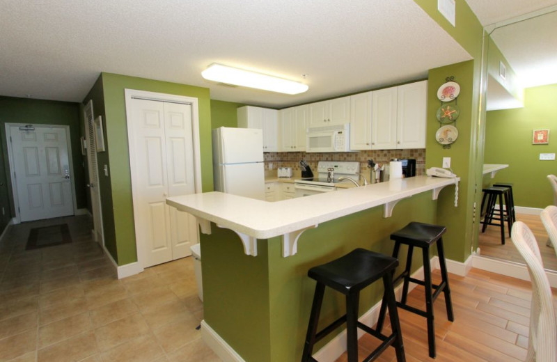 Rental kitchen at Schulstadt Rentals.