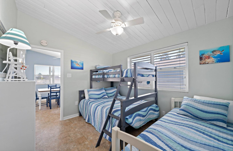 Rental bedroom at Gary Greene Vacation Rentals.