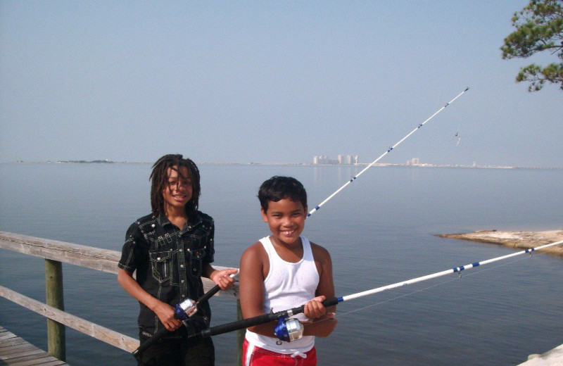 Fishing at Navarre Beach Campground.