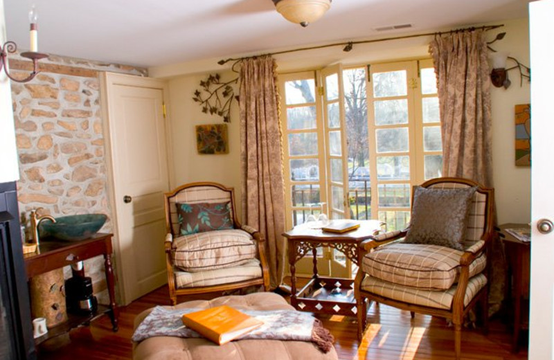Sitting area at Barley Sheaf Farm.