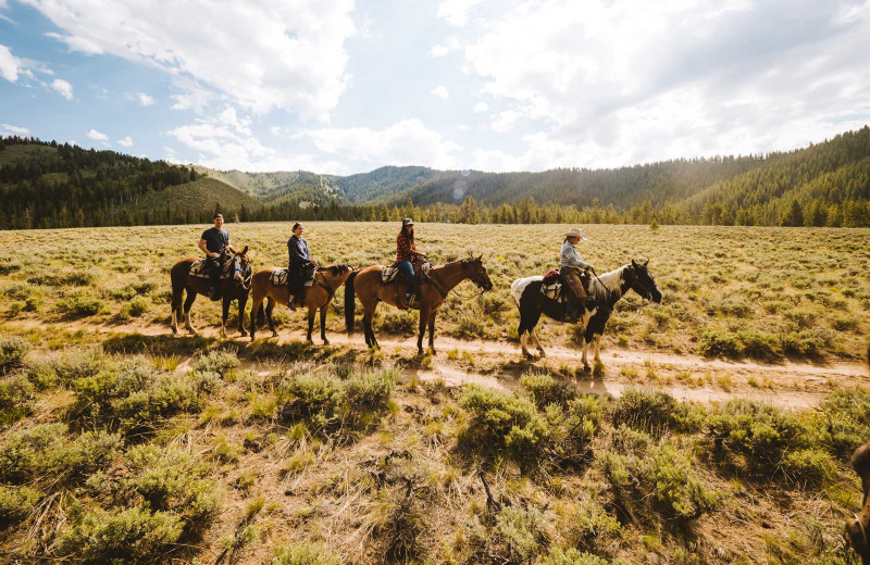 Horseback riding at Idaho Rocky Mountain Ranch.