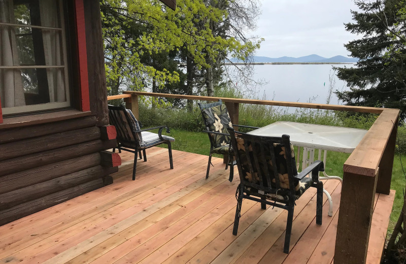 Deck at Point Comfort Lodge Rental.