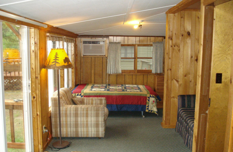 Cabin interior at Moore Springs Resort.